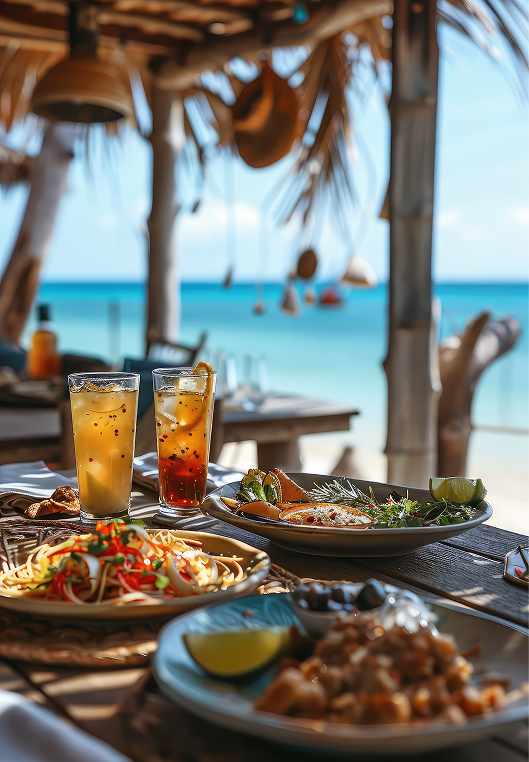 Beachside meal
